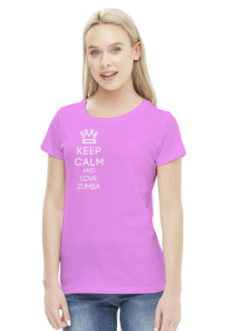 T-SHIRT KEEP CALM AND LOVE ZUMBA DAMSKA