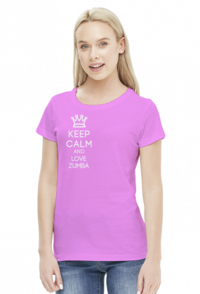 T-SHIRT KEEP CALM AND LOVE ZUMBA DAMSKA