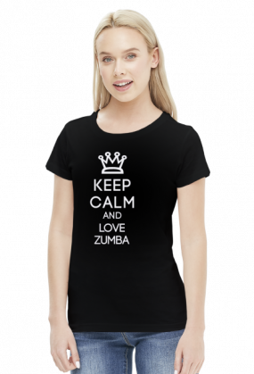 T-SHIRT KEEP CALM AND LOVE ZUMBA DAMSKA