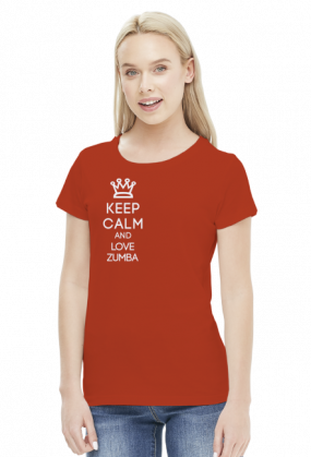 T-SHIRT KEEP CALM AND LOVE ZUMBA DAMSKA