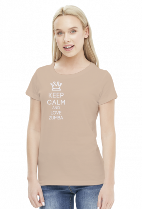 T-SHIRT KEEP CALM AND LOVE ZUMBA DAMSKA