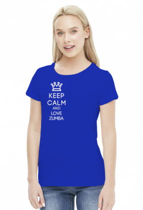 T-SHIRT KEEP CALM AND LOVE ZUMBA DAMSKA