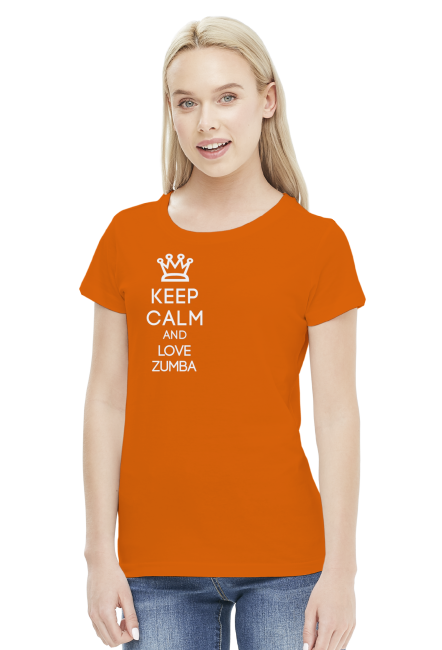 T-SHIRT KEEP CALM AND LOVE ZUMBA DAMSKA