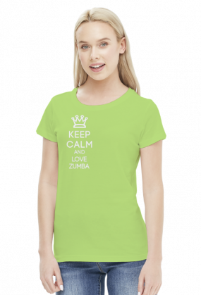 T-SHIRT KEEP CALM AND LOVE ZUMBA DAMSKA