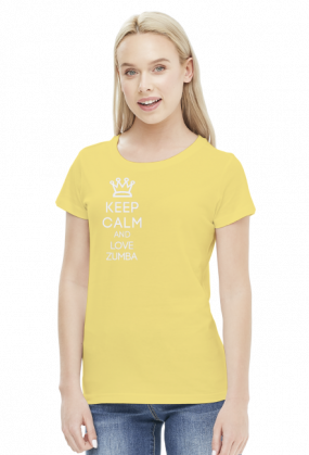 T-SHIRT KEEP CALM AND LOVE ZUMBA DAMSKA