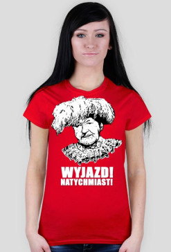Koszulka "Wyjazd" Basic Red Damska