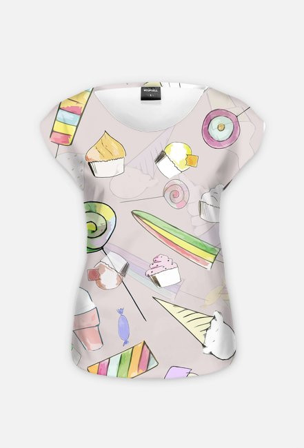 Słodycze - damski fullprint