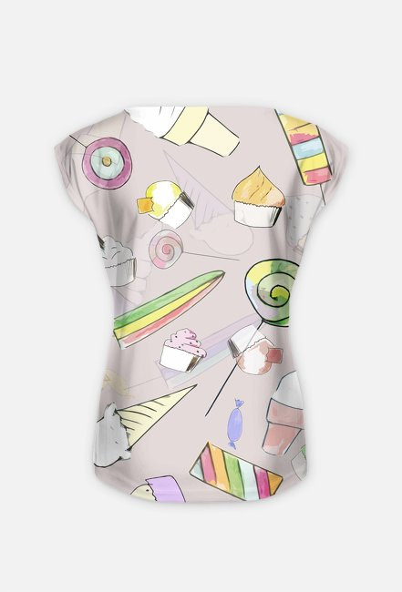 Słodycze - damski fullprint