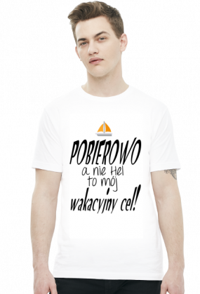 Pobierowo a nie Hel - to mój wakacyjny cel! (t-shirt) ciemna grafika