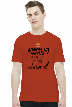 Pobierowo a nie Hel - to mój wakacyjny cel! (t-shirt) ciemna grafika