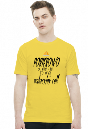 Pobierowo a nie Hel - to mój wakacyjny cel! (t-shirt) ciemna grafika