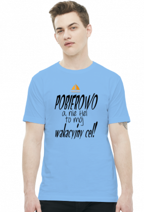 Pobierowo a nie Hel - to mój wakacyjny cel! (t-shirt) ciemna grafika