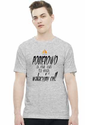 Pobierowo a nie Hel - to mój wakacyjny cel! (t-shirt) ciemna grafika