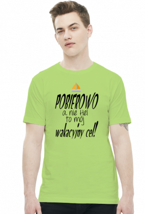 Pobierowo a nie Hel - to mój wakacyjny cel! (t-shirt) ciemna grafika