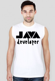 Koszulka bez rękawów JAVA developer - biała