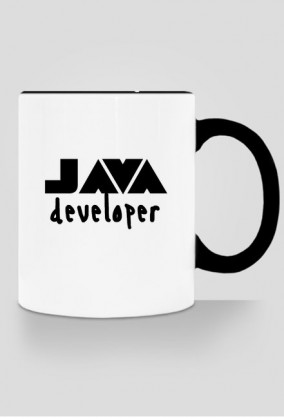 Kubek z czarnym uszkiem JAVA developer