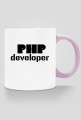 Kubek z kolorowym uchem PHP developer