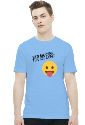 Kto się ceni ten się leni (t-shirt) ciemna grafika