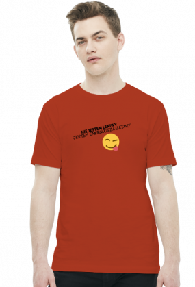 Nie jestem leniwy, jestem energooszczędny (t-shirt) ciemna grafika