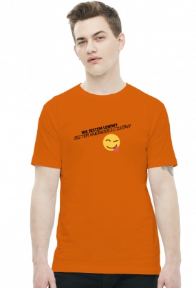 Nie jestem leniwy, jestem energooszczędny (t-shirt) ciemna grafika