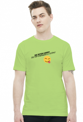 Nie jestem leniwy, jestem energooszczędny (t-shirt) ciemna grafika