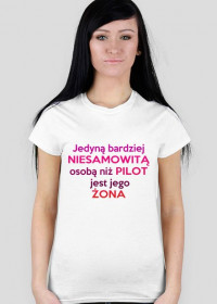 Damska koszulka lotnicza żona pilota / Pilot's Wife
