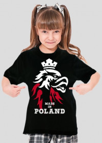 Koszulka dla dziewczynki - Polska. Pada