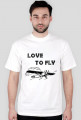 Męska koszulka lotnicza Kocham latać!