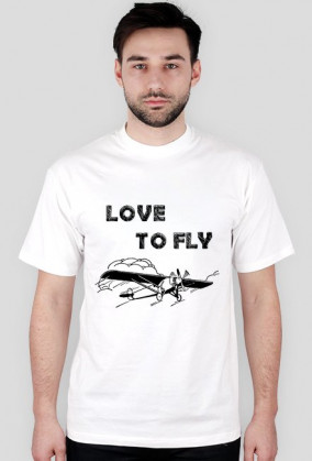 Męska koszulka lotnicza Kocham latać!