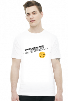 Ciesz się każdym dniem (t-shirt) ciemna grafika