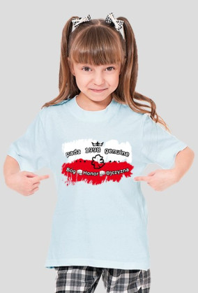 Koszulka dla dziewczynki - Polska. Pada