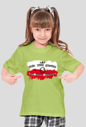 Koszulka dla dziewczynki - Polska. Pada