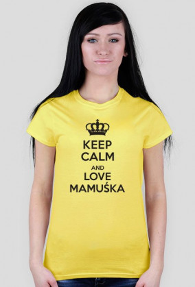 Koszulka damska z nadrukiem "love mamuśka"