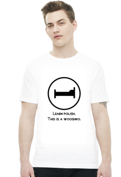 Learn polish - Wooshko (t-shirt) ciemna grafika