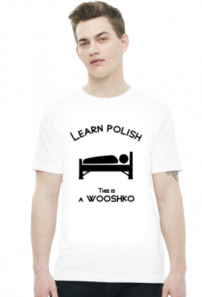 Learn polish - Wooshko v2 (t-shirt) ciemna grafika