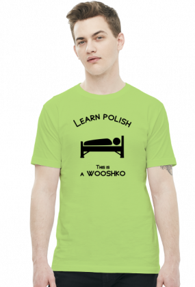 Learn polish - Wooshko v2 (t-shirt) ciemna grafika