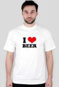 Koszulka biała - I love beer