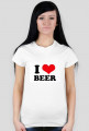 Koszulka damska - I love beer