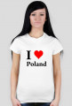 Koszulka damska - I love Poland