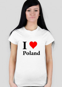 Koszulka damska - I love Poland