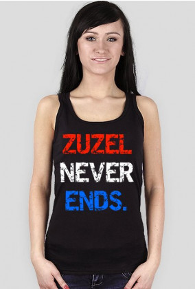 Koszulka "Zuzel never ends.", damska, bez rękawów