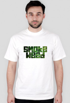 smoke weed koszulka biala meska