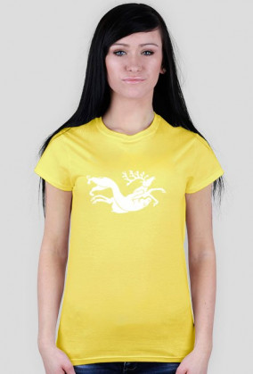 T-shirt polująca puma, damski, wzór biały
