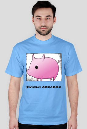 Świński obrazek - męskie jasne