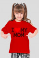 i Love My Mom (koszulka dziewczęca) ciemna grafika