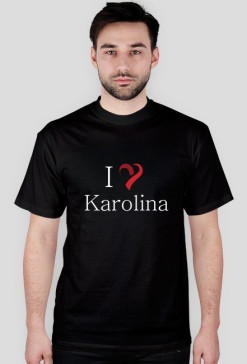 Koszulka męska "I love Karolina" (black) - Spacial