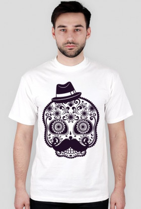 Koszulka męska czachą hipster