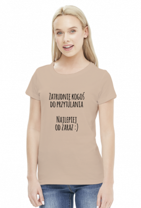 Zatrudnię kogoś do przytulania (bluzka damska) ciemna grafika