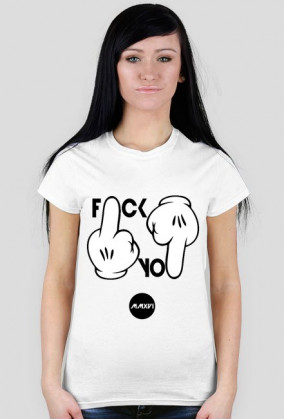 Damski T-SHIRT middle finger!