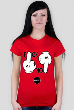 Damski T-SHIRT middle finger!